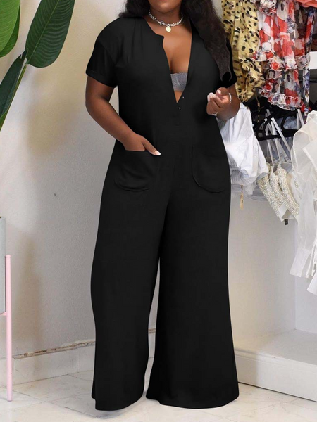 Casual solid color wide-leg loose jumpsuit
HW5NXW8FFT