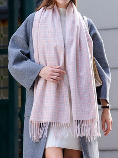 Soft Classic Plaid Scarf HWWZ57SQMW