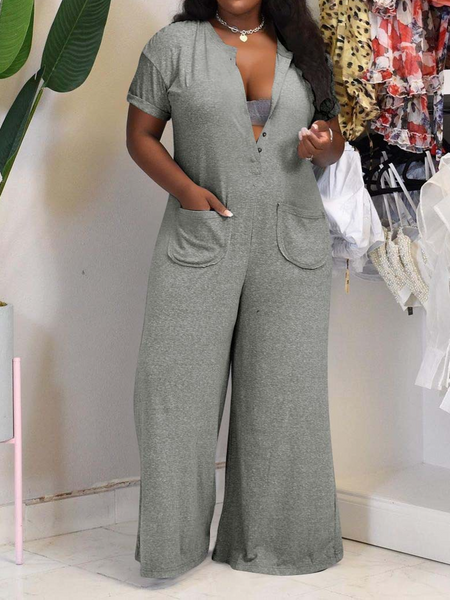 Casual solid color wide-leg loose jumpsuit
HW5NXW8FFT