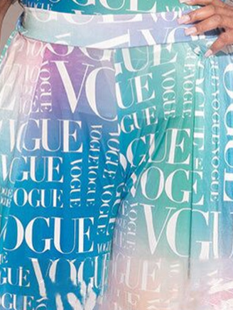 Summer bright color vogue Printed Two-Piece Set HCZ7NQ6PHN