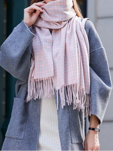 Soft Classic Plaid Scarf HWWZ57SQMW