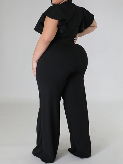 One-piece delive,ryuffled wide-leg pants HWFSYRWX36