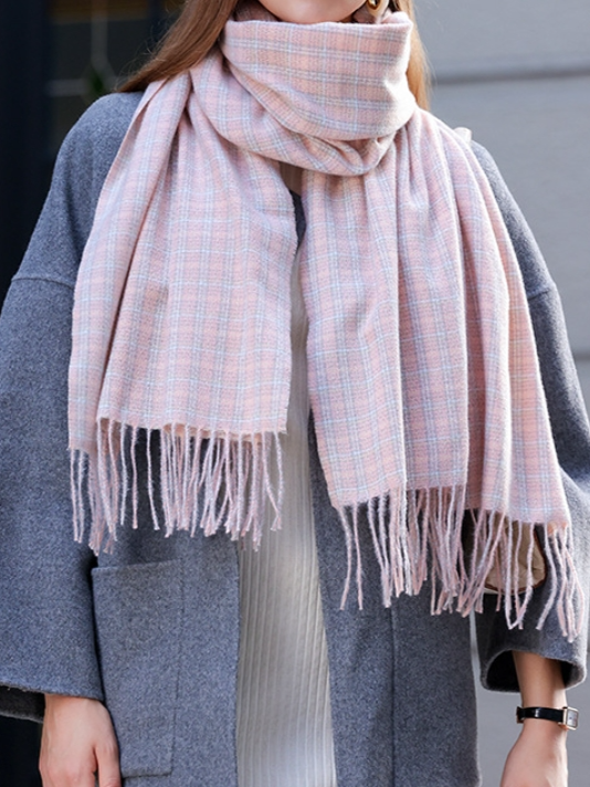 Soft Classic Plaid Scarf  HWWZ57SQMW