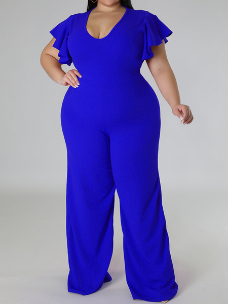 One-piece delive,ryuffled wide-leg pants HWFSYRWX36