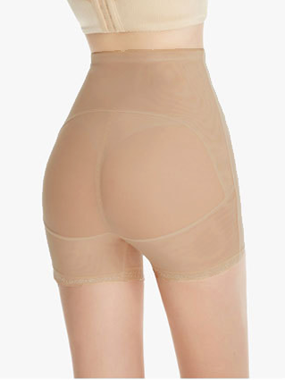 Mid-thigh Lace Trim Tummy Control Shapewear  HCZEU4C6SH