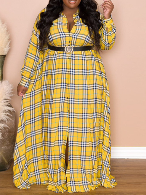 Loose Print Dress(Belt Not Included) HWULYU3LUA